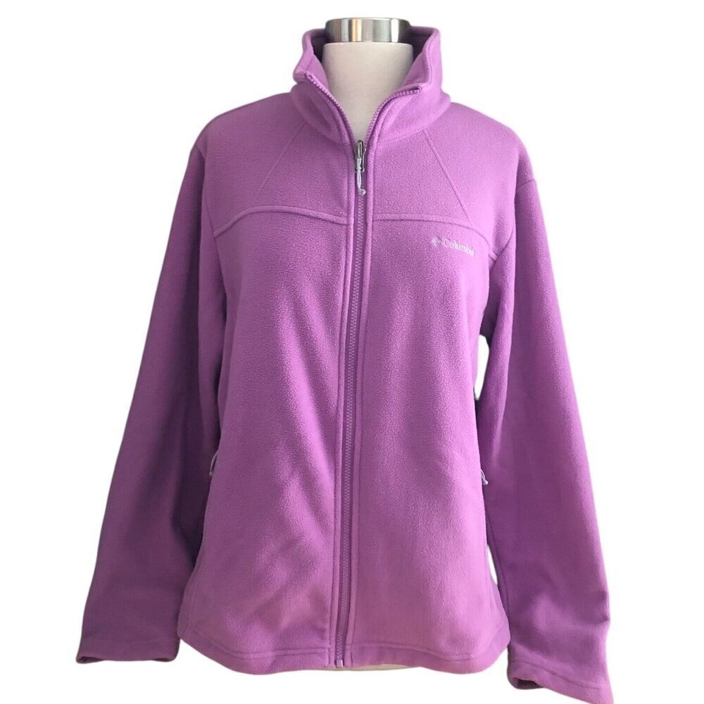 Columbia Interchange Benton Springs Fleece Zip Jacket Women's size XL Lavender